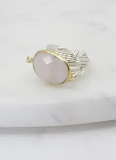 Rose Quartz Torrey Ring