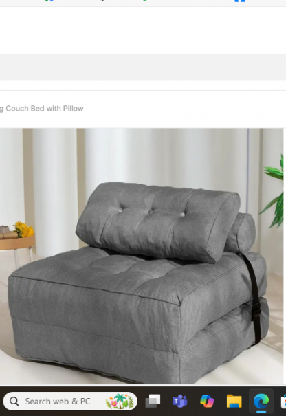 Portable Folding Couch Bed with Pillow