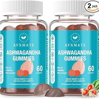 Afxmate™ Ashwagandha Gummies – 2-Pack for Stress & Sleep Support