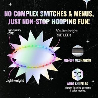Auto Color Changing LED Glow in the Dark Hoola Hoop