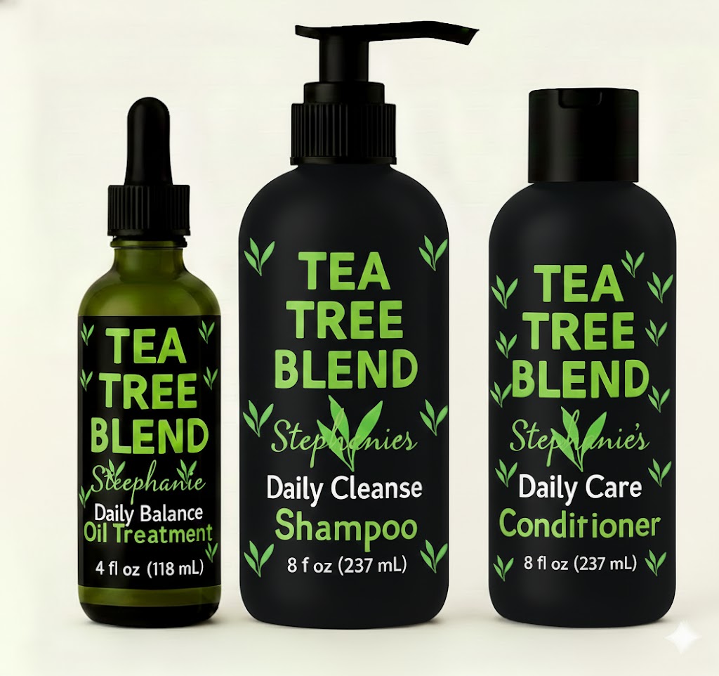 Tea Tree Blend Shampoo, Conditioner and Scalp Treatment COMING SOON